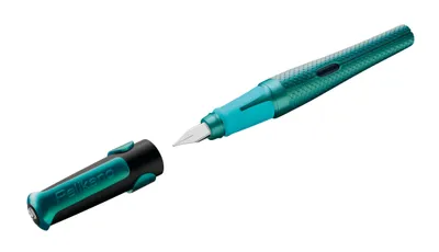 Produktbild von Pelikan Pelikano Dragon, Grün, Kartuschenfüllsystem, Blau, Edelstahl, Medium, Rechtshändig
