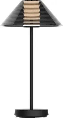 Obrázek produktu pro Akumulátorová LED stolní lampa SERENGETI, černá, 3,4 W, teplá bílá, 270 lm, kov, rozměry: 39,4 × 23 × 23 cm, IP44, Polux