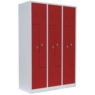 Produktbild von 6er Z-Spind Umkleideschrank Stahl Kleiderschrank Garderobenschrank / 525124