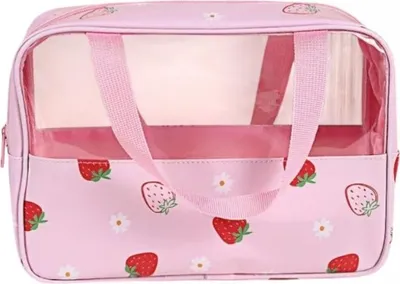Produktbild von ECARLA Kosmetiktasche Größe M 31x10x20cm Erdbeeren KS148