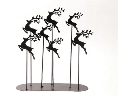 Image de HBx Natural Living Décoration Hummy Cerf 28x10x30cm noir