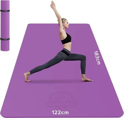 Immagine prodotto di Tappetino Gesundheitsmat XXL, extra morbido, in TPE, tappetino sportivo, tappetino fitness, antiscivolo, 183 cm x 122 cm / 198 cm x 137 cm, spessore 6 mm, Ultra, tappetino per allenamento a casa per pilates, ginnastica, uso domestico, workout