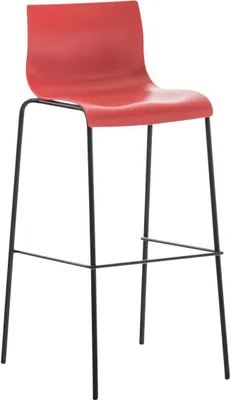 Produktbild von Barhocker Hoover 4-Fuß Gestell schwarz rot
