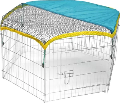 Immagine prodotto di Kerbl Freigehege inkl. Sonnenschutz, Netz, Auslauf für Hasen, Hamster etc.