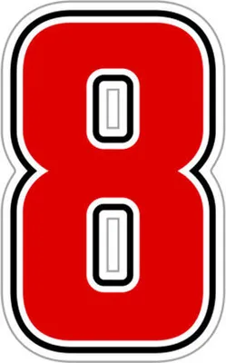 Immagine prodotto di Numero "8" Sic rosso h 6,3 cm