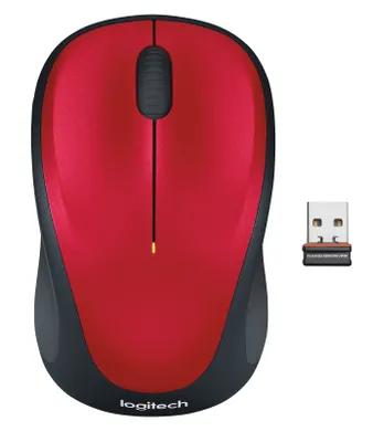 Produktbild von Logitech Wireless Mouse M235 Maus kabellos rot