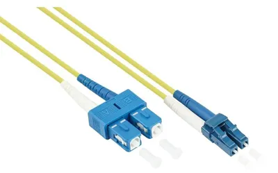 Immagine prodotto di Cavo patch in fibra ottica OS2, doppino LC su SC, giallo, 2,5 metri, senza alogeni
