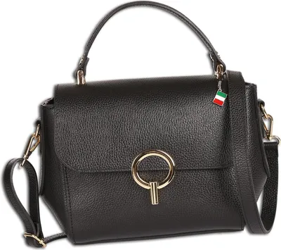 Produktbild von Florence Leder Tasche Damen Handtasche schwarz 11x26x18cm OTF845S1