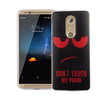 Zdjęcie produktu dla Etui na telefon komórkowy do ZTE Axon 7 Etui ochronne z motywem Slim Silicone TPU Dont Touch my Phone Red
