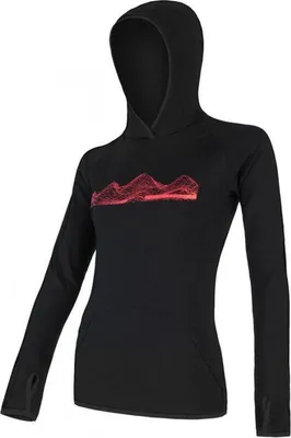 Zdjęcie produktu dla Bluza Sensor Merino Upper Mountains damska kangurka czarna wielkość S 18200041-00