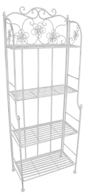 Immagine prodotto di Portapiante Floriance 4 Piani Bianco Antico 60x31x60x158 h cm in Acciaio Bianco