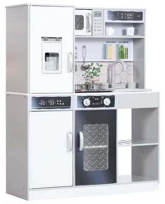 Image de Cuisine de jeu - Cuisine pour enfants - Cuisine de jeu - Petite cuisine - Mini-cuisine - Blanc - Ustensiles de cuisine en acier inoxydable