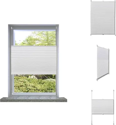 Zdjęcie produktu dla vidaXL Rolety plisowane 80×200 cm białe - Żaluzje i rolety