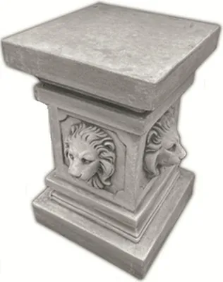 Produktbild von Löwen Sockel aus Steinguss perfekt für den Garten die Terrasse oder den Vorgarten ist Frostfest Witterungsbeständig und Neu 47cm H, PO-1991