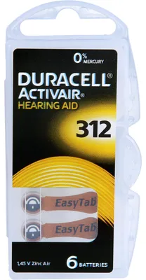 Obrázek produktu pro Baterie do naslouchadel Duracell 312 6 ks