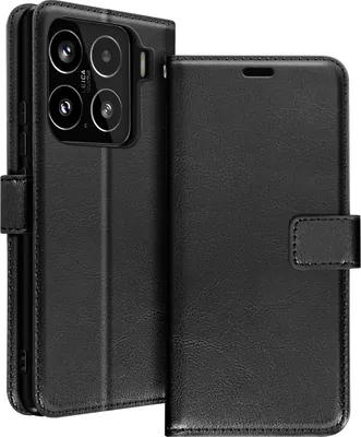 Obrázek produktu pro Mayaxess, peněženkové pouzdro pro Xiaomi 15 s poutkem na ruku, černé