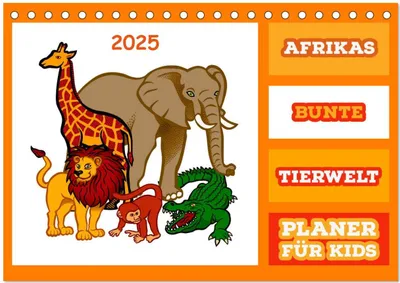 Produktbild von Afrikas bunte Tierwelt (Tischkalender 2025 DIN A5 quer), CALVENDO Monatskalender