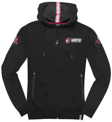Immagine prodotto di FC-Moto Felpa con cappuccio con zip Effortless da donna, nero/rosa, S