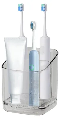 Produktbild von Zahnbürstenhalter für das Badezimmer mit 3 Fächern und abnehmbarem Design