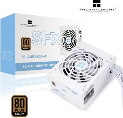 Image de Alimentation PC THERMALRIGHT ABFX 500W, 80+ Bronze, Non Modulaire, SFX, Blanc