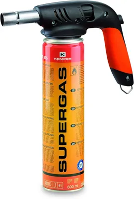 Obrázok produktu pre Profesionálna zváračka Kemper 1062 – funkcia 360° nad hlavou s piezoelektrickým zapaľovaním + 600 ml kartuša Supergas | Pripravená na použitie