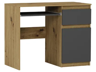 Obrázok produktu pre Počítačový písací stôl 96 cm so zásuvkou a skrinkou FRAMIRE N-33, artisan mix, antracit