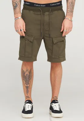 Produktbild von behype. Herren Cargoshorts Kurze Hose für Herren im Regular-Fit Mit Gummibund & Tunnelzug - Sommer-Shorts Bermuda