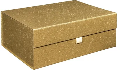 Produktbild von Luxus Geschenkbox, Weihnachten, Magnetbox GLITZER GOLD Format 40x30x15cm 1 St.