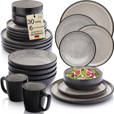 Produktbild von SÄNGER Steingut Geschirrset Luxor 30 teilig für 6 Personen