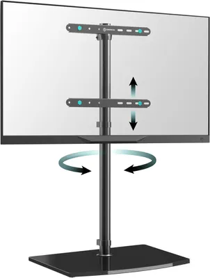 Image de Norme pour les téléviseurs de 30 à 60 pouces, jusqu'à 41 kg - Téléviseur - Support universel pour téléviseur - Support pivotant et réglable en hauteur, compatible VESA jusqu'à 400x400 - Téléviseur