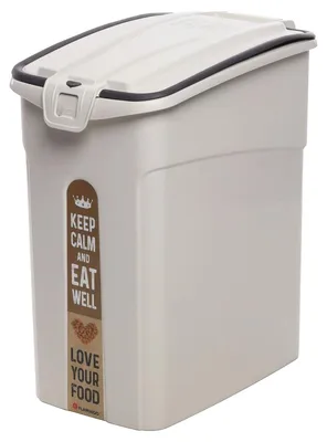 Produktbild von Flamingo Futtertonne Kolio rechteckig beige, Maße: 26,5 x 42 x 46 cm