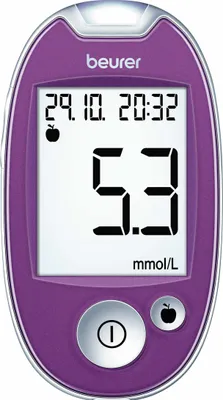 Produktbild von Beurer Gl44 glukometr mmol/l fialový 1 ks