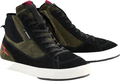 Produktbild von Alpinestars Stated Motorrad Schuhe, grün/schwarz, 8.5 (41)
