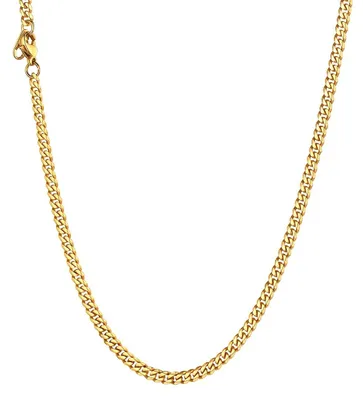 Produktbild von Elegante Kubakette für Damen und Herren, 18K goldbeschichtet, 76 cm