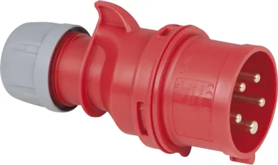 Produktbild von PCE CEE 16 A/400 V 5-pin Plug male Rot - IP44