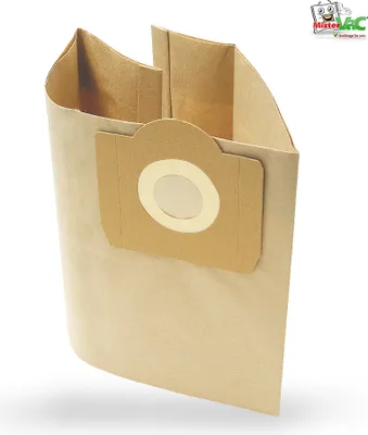 A close-up studio shot of a paper vacuum cleaner bag.