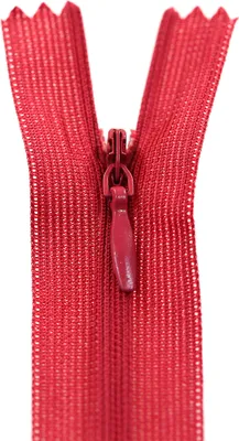 Produktbild von 50 Reißverschlüsse spiral verdeckt, 18cm, unteilbar, unsichtbar, Farbe:438 dunkelrot