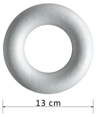 Produktbild von Styroporring weiß zum Basteln & Dekorieren – verschiedene Größen, Größe:13cm