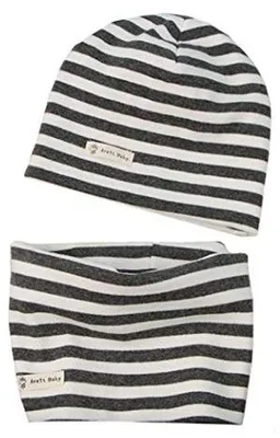 Zdjęcie produktu dla Czapka dziecięca z szalikiem bawełniana zestaw dla chłopca dziewczynki