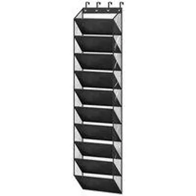 Produktbild von Hängender Schuhrek für Garderobe, 10-Ebenen-Schuhorganizer mit 4 Haken, Raumbewahrer für Schuhe und Accessoires