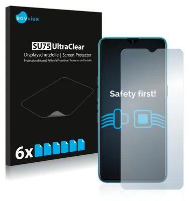 Produktbild von 6x Für realme 5 Pro Schutzfolie Savvies Displayschutz Display Schutz Folie Klar Transparent