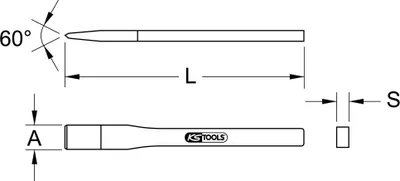 Produktbild von KS Tools 162.0311, Kaltmeißel, Chrom-Molybdän-Stahl, 100 mm