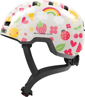Produktbild von ABUS Kinderhelm Skurb Kid - robuster Fahrradhelm im Skater-Look mit Platz für einen Zopf und vielfältigen Designs - für Mädchen und Jungen - Beige, Größe S (45-50 cm)