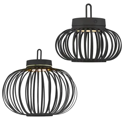 Produktbild von 2er Set LED Akku Pendel-/Tischleuchte, Touchdimmer, D 25/36 cm