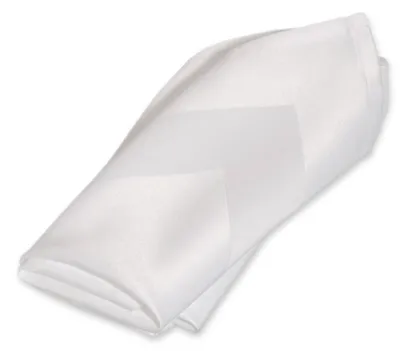 Produktbild von 4er Set Servietten weiß 50x50 cm mit Atlaskante Serie elegant eckig