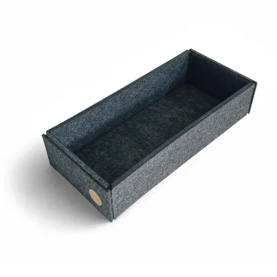 Produktbild von Aufbewahrungsbox CLEAN Filz 30 x 13,5 x 7 cm ohne Deckel in anthrazit meliert