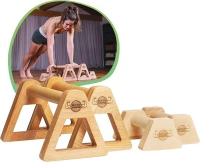 Produktbild von Famanu Parallettes für Calisthenics und Yoga - Gelenkschonende Push-up Griffe