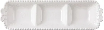 Produktbild von Clayre & Eef 6CE2483 Keramikschale Weiß 25x7x3 cm