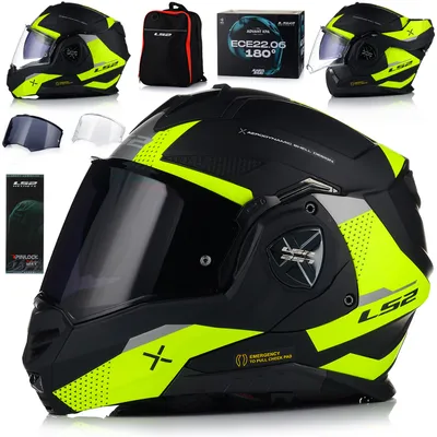 Produktbild von Klapphelm mit Sonnenblende | LS2 FF901 ADVANT X | Motorrad Helm Flip Up 180º | Motorradhelm Klappbar | ECE 22.06 | M (57-58cm)