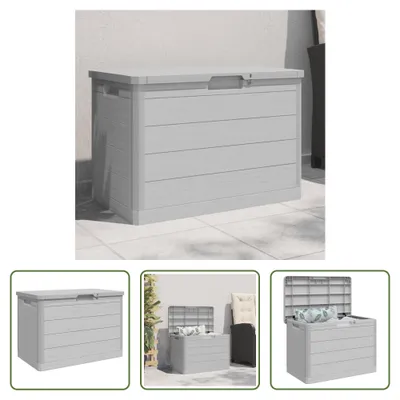 Zdjęcie produktu dla The Living Store Outdoor-Kissenbox Grau 77,5x44,5x53 cm Polypropylen